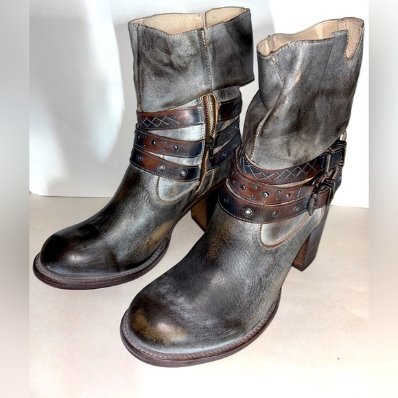 Freebird Blaine Ice Women 12 Distress Leather Boots Cowgirl Country Western NEW - Picture 1 of 13